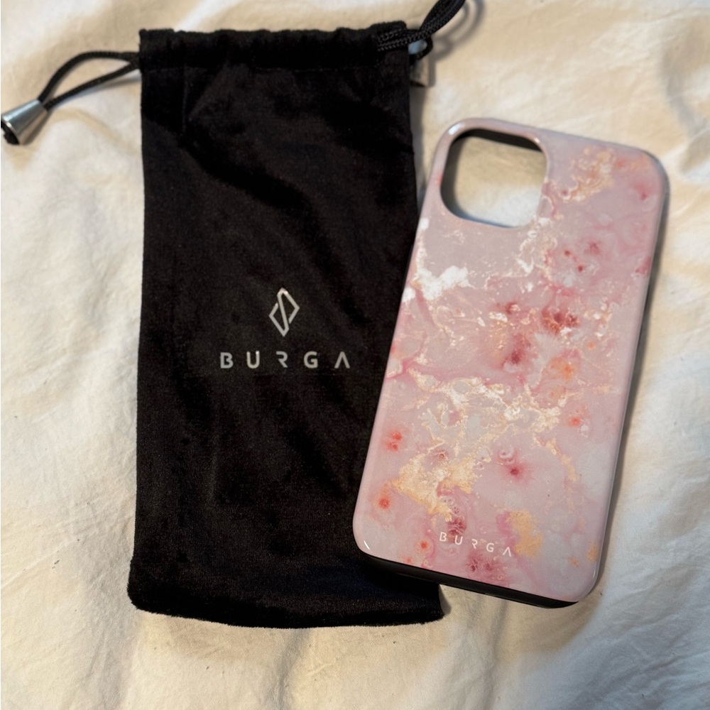Pink Glitter Marble iPhone Case